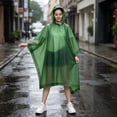 thumbnail image 6 of Homellea Reusable EVA Rain Poncho for Adults, Green Waterproof Hooded Rain Cape with Drawstring, Lightweight Portable Rain Gear for Men Women, Hiking, Camping, Travel and Outdoor Use, 6 of 7