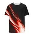 thumbnail image 3 of Njagoc3 Mens Ombre Sports Print Short - Sleeve T - Shirt, Regular Fit, Moisture - Wicking Fabric, Summer Fitness & Running, Performance Top, 3 of 6