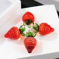 thumbnail image 4 of Glass Strawberry Decorative Figurine Ornament for Home Office Kitchen Decoration, 4 of 11