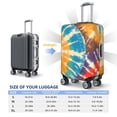 thumbnail image 2 of Multi-Size Suitcase Protective Cover Full Range Double Stitching Invisible Zipper For Travel Business Brown Tie-Dye Background Rainbow Colors X-Large, 2 of 8
