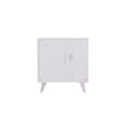 thumbnail image 3 of SEI Furniture Oren 3 Drawer Nightstand in White and Chrome, 3 of 9