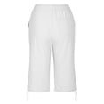 thumbnail image 5 of Casual Pants for Women Women's Summer Loose Breathable Cotton And Linen Quarter Pants With Back Pockets, 5 of 6