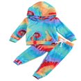 thumbnail image 1 of EIMELI Ensemble de Vêtements d'Automne pour Bébé Filles Sweat à Capuche Manches Longues Pantalons 2 Pcs, 1 of 7