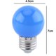 thumbnail image 2 of 2W E27 colorido redondo LED bola bombilla globo lámpara hogar bar tienda decoración azul, 2 of 6