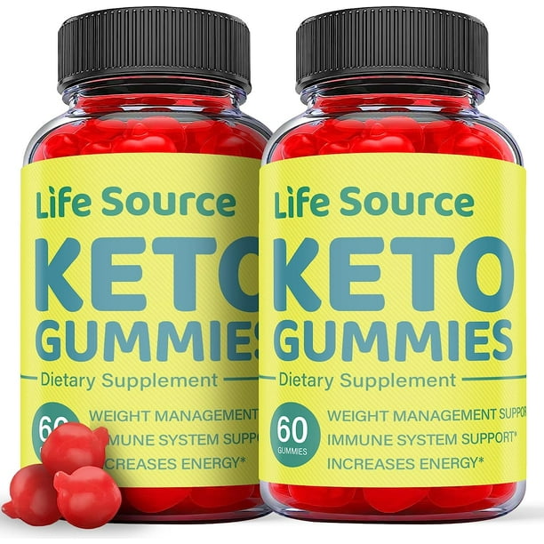 (2 Pack) Life Source Keto ACV Gummies Supplement for Weight Loss