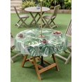thumbnail image 4 of Outdoor Tablecloth with Umbrella Hole for Patio/Picnic/Party/Camping, Sage Green Tropical Leaves Waterproof Table Cloth Round Cover Washable, Summer Botanical Farmhouse (Dia 60"), 4 of 9