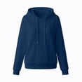 thumbnail image 7 of Tqcoqu Women's Cable Knit Textured Pullover Hoodie,Drawstring Hood Long Sleeve Loose Casual Sweatshirt Tops For Fall Winter,Navy Women's S-XXL, 7 of 7