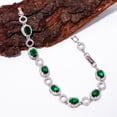 thumbnail image 3 of Chrome Diopside, CZ 925 Sterling Silver Adjustable Bracelet 7-8" B132222, 3 of 6
