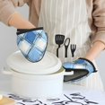 thumbnail image 6 of Non-Slip Mini Oven Mitts With Duck Beak Design Are Easy To Take Off And Wear And Easy To Hang For Oven Pot Tripod Barbecue Casserole Argyle Plaid Lightskyblue_49288_1 2pcs, 6 of 7
