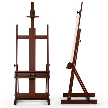 VISWIN Large H-Frame Easel 53"-91 "H, Hold Canvas up to 78"-Walnut ﻿