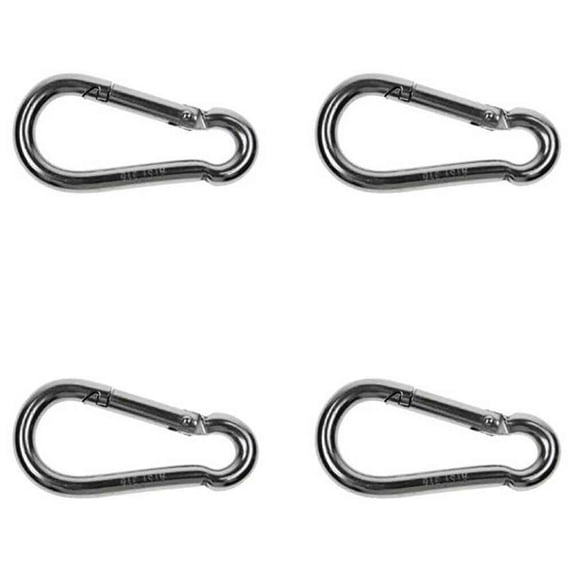 Snap Hook Carabiner SS T316 - 6-3/8" Length - 4 Pack