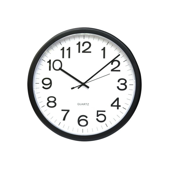 Universal - Clock - quartz - wall mountable - 13.5 in - black