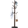 thumbnail image 1 of Coat Rack Coat rack Freestanding Stand, Metal Coat Hanger Entryway Tree Clothes/Hat Rack with 12 Hooks and Marble Base, Sturdy for Coats/Bags/Hats(Color:Brown) hopeful, 1 of 1