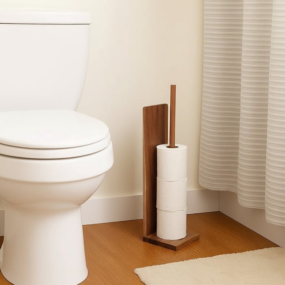 Acacia Freestanding Toilet Paper Holder