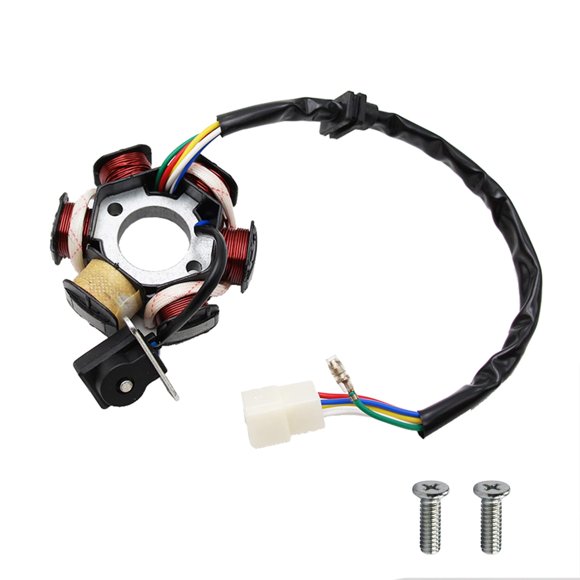 6 Bobines Stator Magnéto, PRO BAT, Plaque de Stator Magnéto ATV, Stator Magnéto 50cc 70cc 90cc 110cc 125cc Moteur pour ATV Go Kart Buggy Partie Dirt Bike Quad