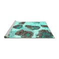 thumbnail image 2 of Ahgly Company Machine Washable Indoor Round Abstract Turquoise Blue Contemporary Area Rugs, 8' Round, 2 of 4