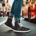 thumbnail image 3 of Women's High Top Fashion Sneakers Basketball Ankle Boots Walking Tennis Shoes Platform Hook and Loop Casual Faux Leather Sneaker, 3 of 9
