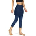 thumbnail image 5 of Pxiakgy Womens Skirted Leggings with Tummy Control High Waist Athletic Workout Yoga Pants Fitness Tennis Skirt Sport Tights Slim Fit Capri Trousers Navy XL, 5 of 5