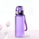 thumbnail image 3 of Botella de agua de plástico de 400 ml, portátil, pulida, anticaída, para deportes, correr, yoga (morada), 3 of 7