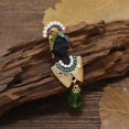 thumbnail image 1 of Broche De Esmeralda Retro De Moda Diseño Original Estilo Barroco Accesorios De Pin, 1 of 4