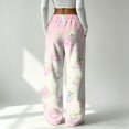 thumbnail image 6 of QWKLEAJ Halloween Pajama Pants Women Flannel Sleepwear Lounge Pants Loose Fit Elastic Waist Sleep Pants Holiday Party Casual Trousers Cute Pumpkin Ghost Print Nightwear, 6 of 6
