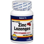 Basic Vitamins Zinc Lozenges Cherry Flavored - 50 ct