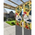 thumbnail image 3 of nqOlkjepod Outdoor Curtains for Patio Waterproof, Sunflower Rooster Outdoor Privacy Panels Grommet, Retro Watercolor Summer Flowers Blackout Outside Curtains for Porch/Cabana 54"x108", 1 Panel, 3 of 8