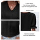 thumbnail image 3 of Camisetas de manga corta con cuello en V para mujer con ribete de encaje, color puro, camisetas de moda transpirables y suaves para el día a día, 3 of 6