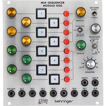 ベリンガー BEHRINGER MIX-SEQUENCER 1050 ユーロラック シンセサイザー 2500シリーズ 8CHミキサー シーケンサーモジュール