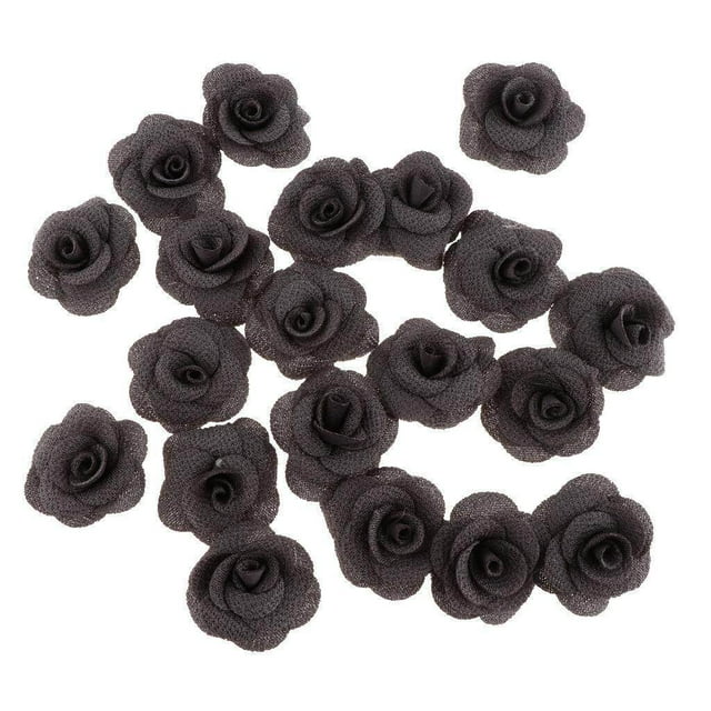 pitrice 20 Pieces Silk Rose Flower Head Bud DIY Craft Wedding Decor Gray