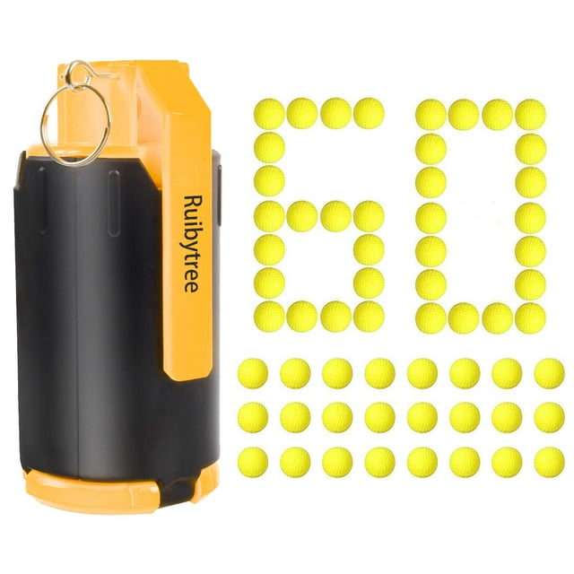Toy Bomb Ruibytree de plástico táctico para Nerf CS con 60 cartuchos