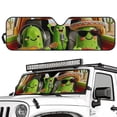 thumbnail image 2 of Yuyamidu Driving Cucumber Windshield Sun Shade for Rubicon Sahara TJ JK JKU 2 Door & 4 Door, UV Rays Blocker Sun Visor Shade Keep Vehicle Cool, 2 of 7
