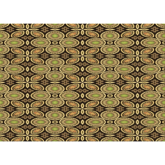 Ahgly Company Indoor Rectangle Patterned Bakers Brown Area Rugs, 5' x 8'