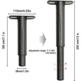 thumbnail image 2 of Adjustable Metal Bed Legs, Set of 2, Universal Fit for Bed Frames, Compatible with Metal Slats, Wardrobes, Sofas, Height 18-33cm (Gray), 2 of 5