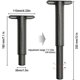 thumbnail image 2 of Adjustable Metal Bed Legs, Set of 2, Universal Fit for Bed Frames, Compatible with Metal Slats, Wardrobe, Sofa, 18-33cm Height (Grey), 2 of 5