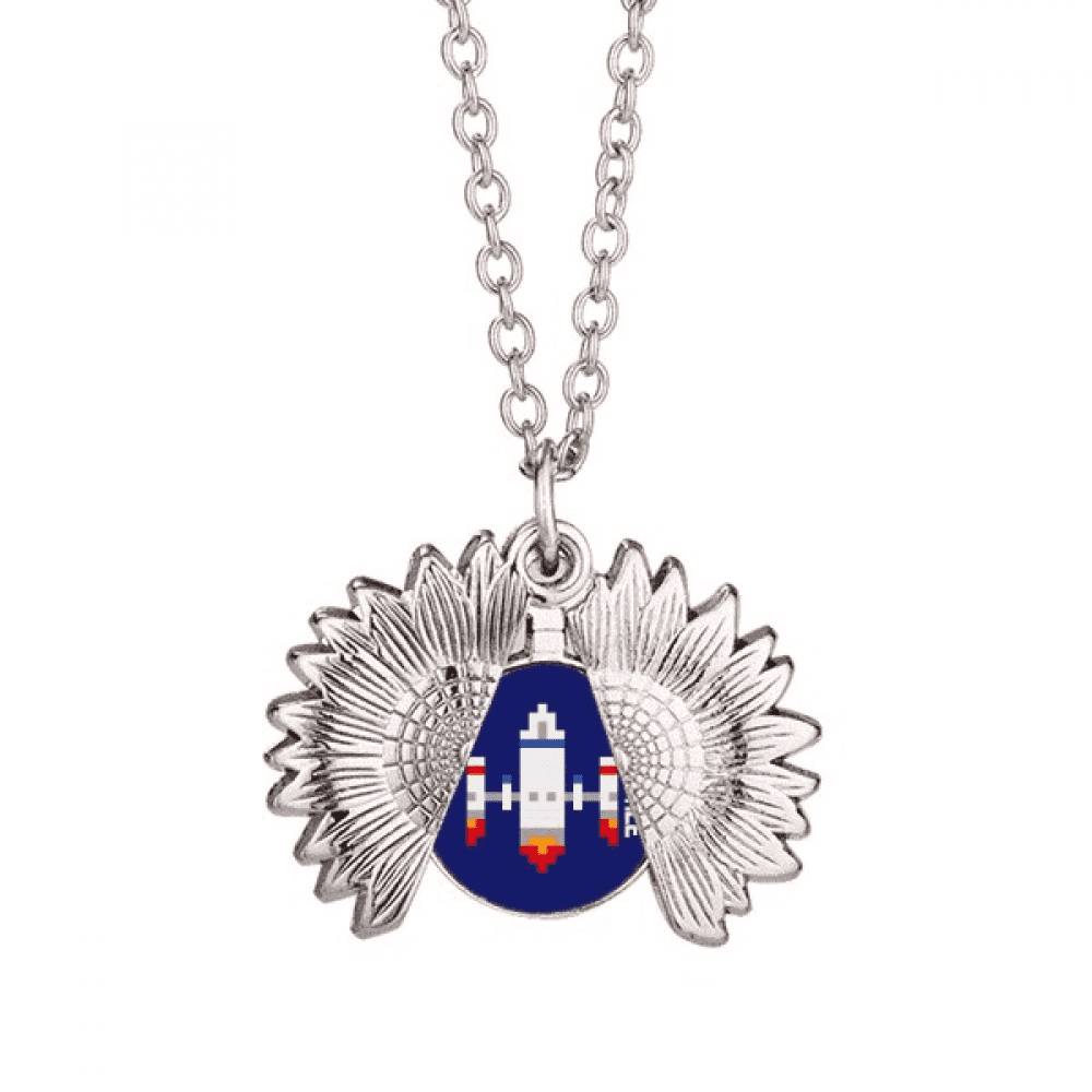 Pendant Locket Universe Necklace Sunflower Jewels Intuition Amulet