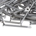 thumbnail image 3 of 100 Uds. Tornillos de cabeza plana UNC 8 # niquelados  triangular Cola  Tornillos de chapa de cabeza plana, 3 of 8