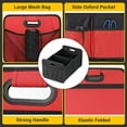 thumbnail image 3 of Simple Deluxe Car Trunk Organizer for Car,50L Large Capacity, Collapsible 2 Compartment Automotive SUV Accessories, 600D Waterproof Oxford Polyester & Non Slip Bottom, Reinforced Handle, Red, 3 of 7
