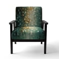 thumbnail image 4 of Designart "Celebration Of Possiblity Retro Gold Dark Teal III" Upholstered Abstract Painting Accent Chair and Modern & Contemporary Arm Chair - Multiple Color & Pattern, 4 of 7