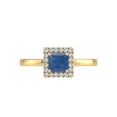 thumbnail image 2 of Round and Princess Cut Natural Sapphire Gemstone Ring in 14K Yellow Gold (Size: 5), 2 of 6