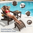 thumbnail image 4 of KINGYES Adirondack Chair with Cup Holders, HDPE Folding Adirondack, Fir Pit Chairs for Patio Garden Backyard Deck, 4 of 11