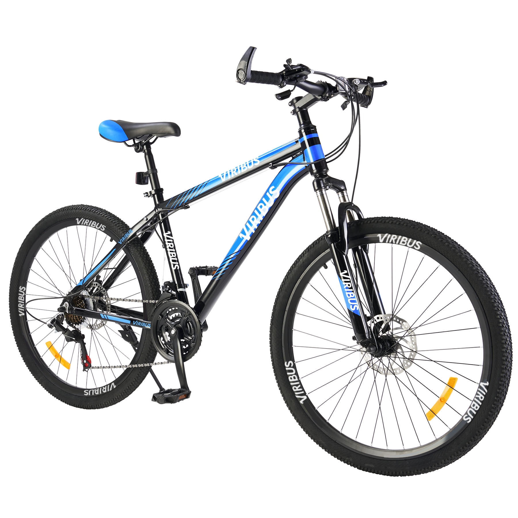 26'' Mountain Bike Shimano 21 Speed Bicycle Front Suspension Fork MTB Bike Blue 