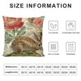 thumbnail image 5 of Leisuo Hopyeer Rustic Vintage Animals Throw Pillow Covers Decorative Cute Rabbits Dragonflies Robin Birds Butterfly Classical Garden Flowers Pillow Cushion Cover White, 5 of 5