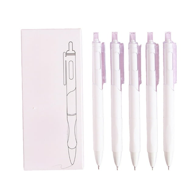 YIMWNYI 5Pcs Gel Pen, Smooth Writing Black Pen, Quick Drying Ink, Comfortable Grip, Ideal for Journaling, Art, Office Use, Retractable Design, Versatile Writing Tool