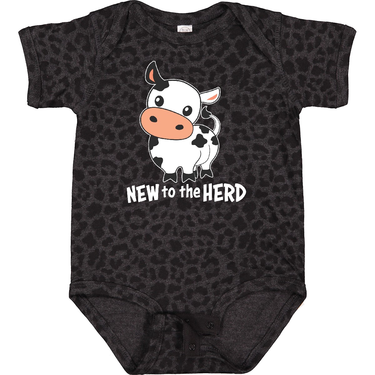 Inktastic New to the Herd Cute Cow Boys or Girls Baby Bodysuit
