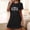 Black, variant on Sleepshirts Women's Nightgowns Short Nightgowns Bamboo Nightgowns Nightgowns Crew Neck Above-the-Knee Short Sleeve Gray Mumu Nightgown for Women