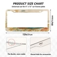 thumbnail image 7 of Aluminum License Plate Frame 2 Pack Car Exterior Accessory Car Tag Holder for Front Rear Plates Cars Decor Whimsical Watercolor Pumpkins, 7 of 7