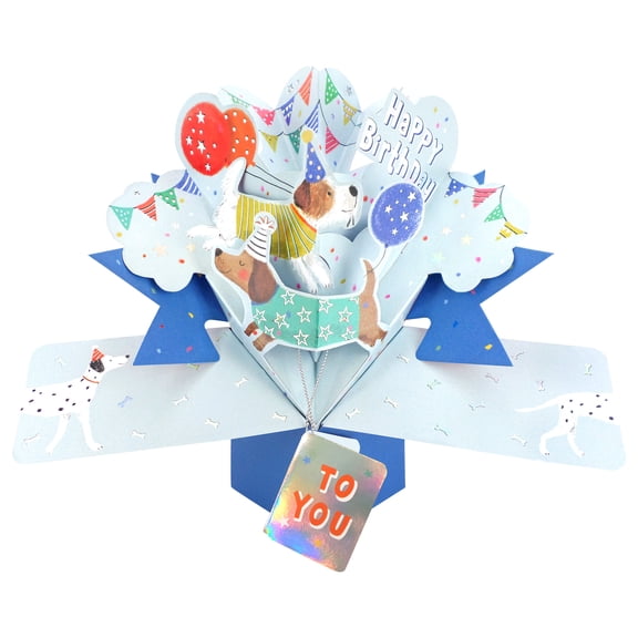 Pop-Up Greeting Card – Dogs (Birthday)