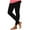 Black, variant on RYRJJ Capri Pants for Women Casual Pull On Strech Yoga Capris Work Jeggings Trendy Side Slit Workout Athletic Pants(Black,L)