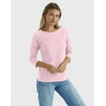 thumbnail image 3 of Hanes Women's T-Shirt Raglan Sleeve Tee Stretch Cotton Plain 6 Colors sz S-2XL, 3 of 5